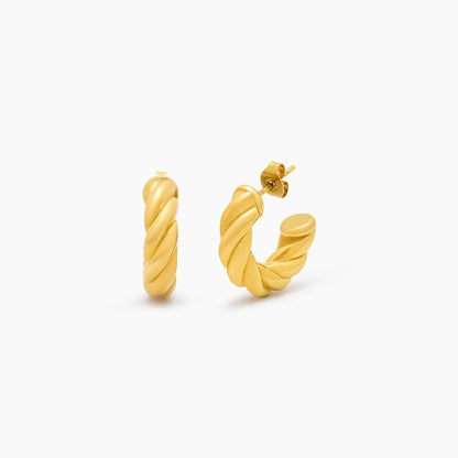 Demi twist gold earrings — Olivia Jewelry