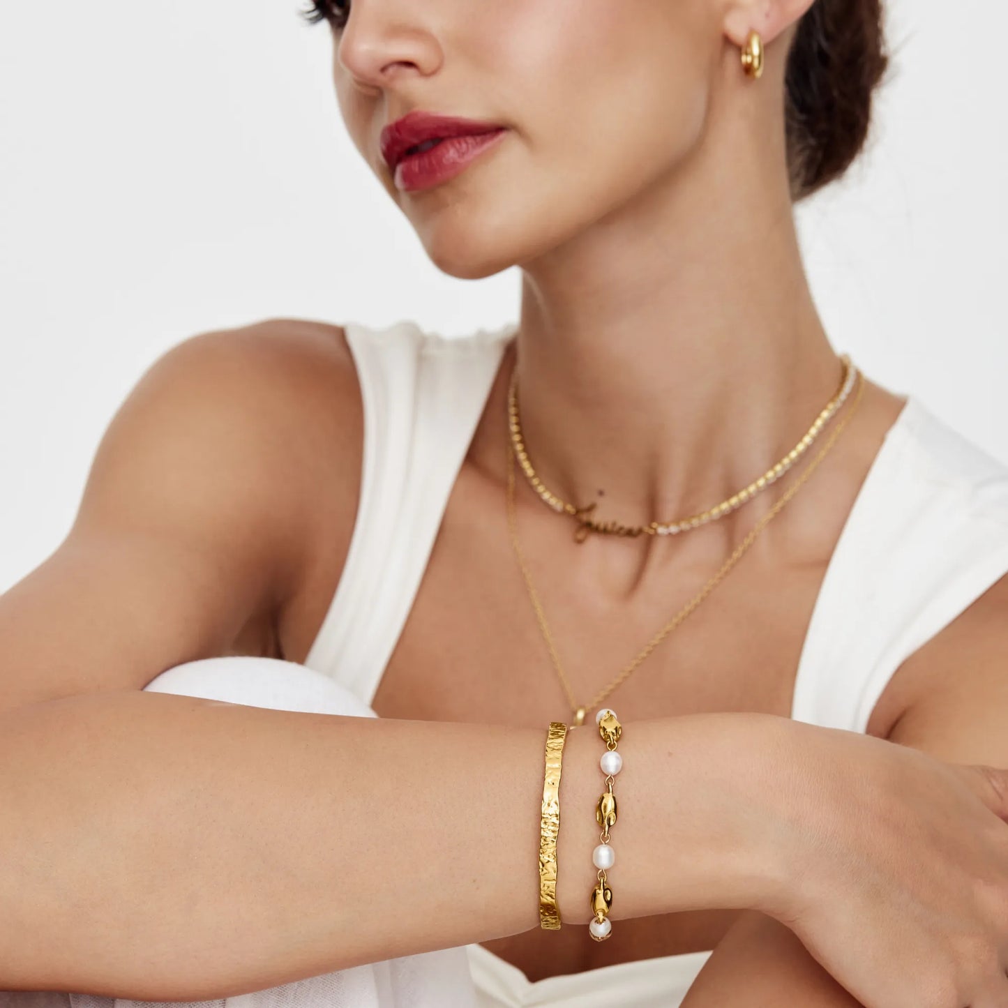 Molten Freshwater Pearl Bracelet