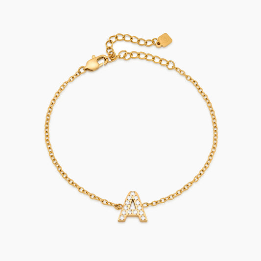 Pavé Initial Bracelet