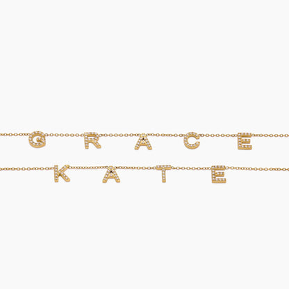 Pavé Multi Initial Necklace