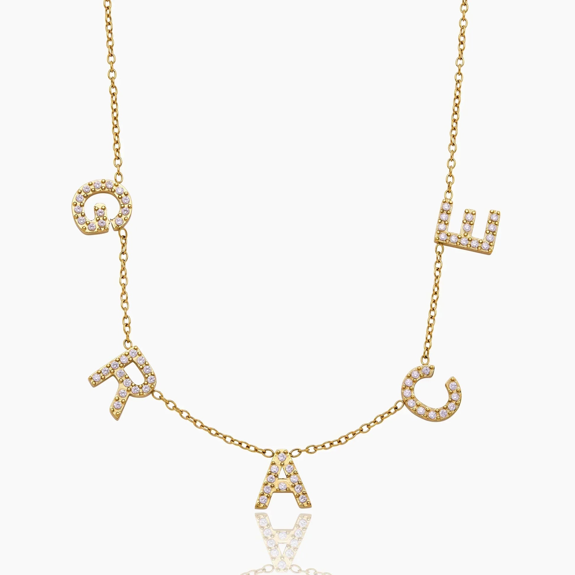 Pavé Multi Initial Necklace