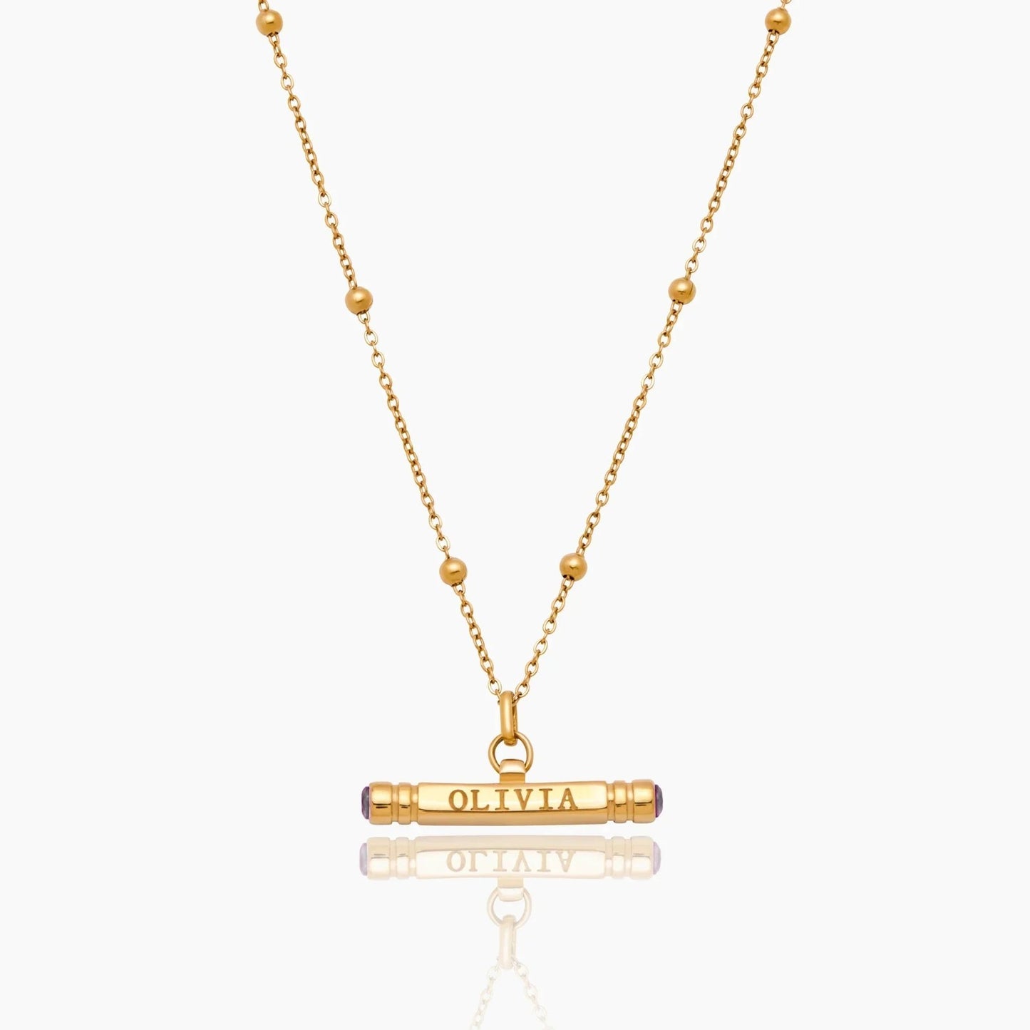 custom-name-birthstone-t-bar-necklace — Gold / Apr-Diamond