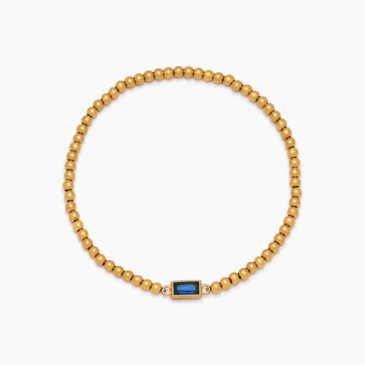 gold-beaded-birthstone-bracelet — Gold / Dec-Blue Topaz