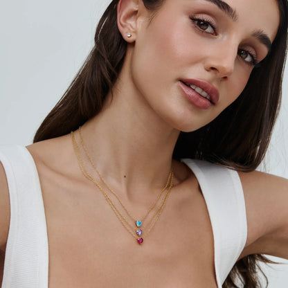 Heart Birthstone Necklace