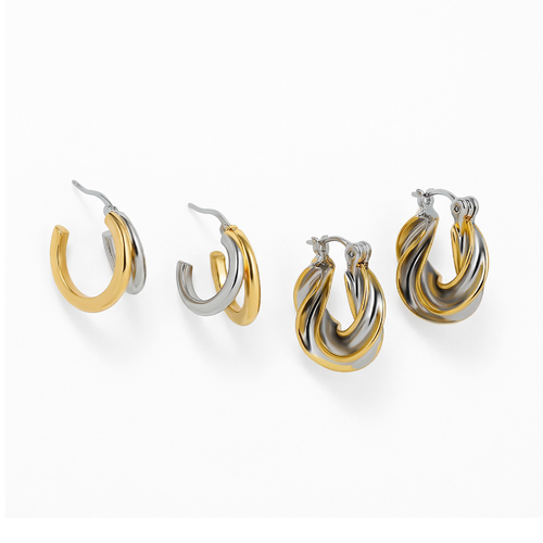 Earring Vintage Color Double