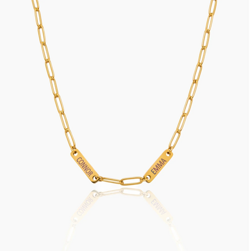 Paperclip Multi-Name Necklace