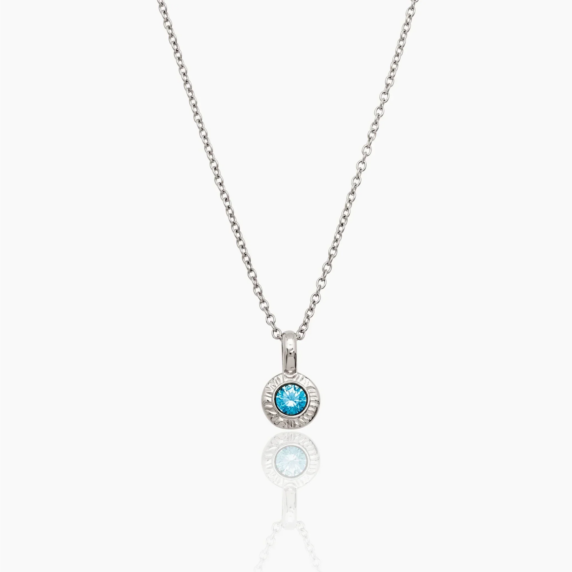 Crushed birthstone necklace lifestyle shot — Olivia Jewelry