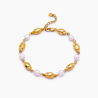 Molten Freshwater Pearl Bracelet