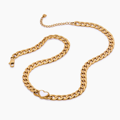 Ember Heart Necklace Black Shell variant — Olivia Jewelry